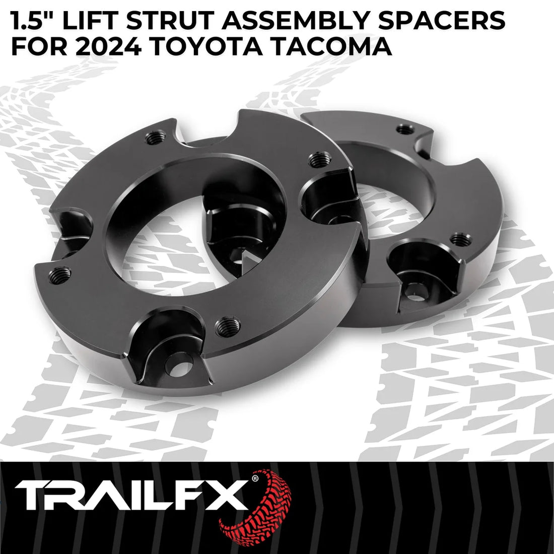 TrailFX 1-1/2 Inch Lift, Strut Assembly Spacers, With Spacers/ Installation Hardware T15LL2 - Kit Contents