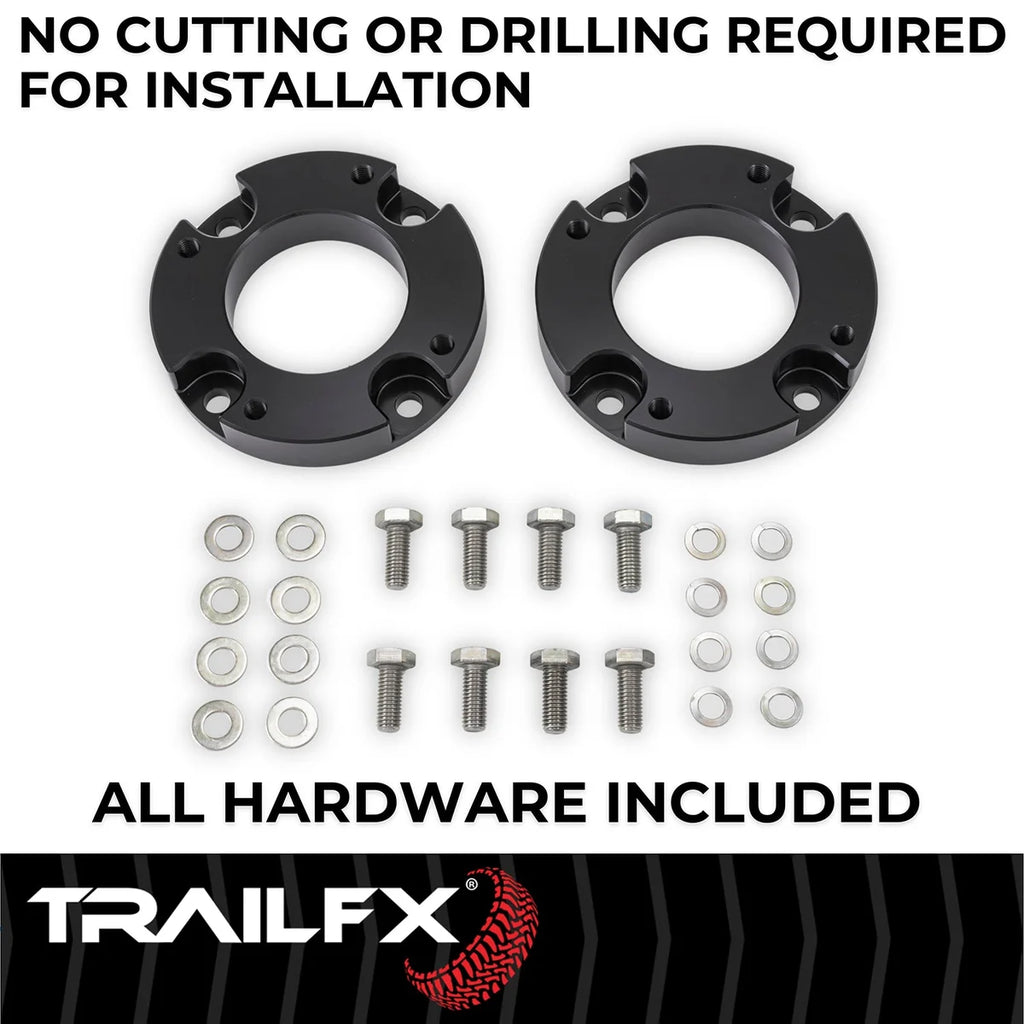 TrailFX 1-1/2 Inch Lift, Strut Assembly Spacers, With Spacers/ Installation Hardware T15LL2 - Kit Contents