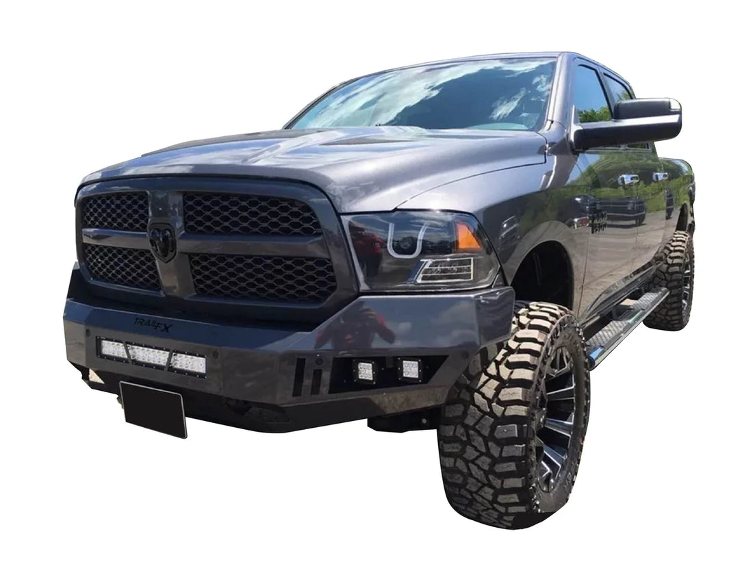 TrailFX 1 Pc Direct Fit W/O Grille Guard W/O WIn Mnt W/O D-Ring Black Titn Pwd Ctd Steel FLDB006TI - Side View