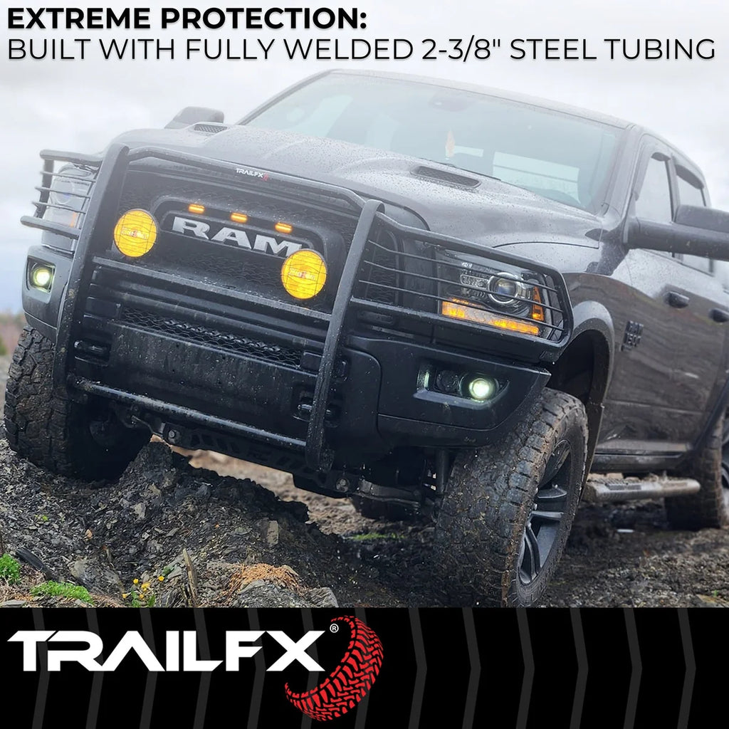 TrailFX 1-Piece, Black Textured Powder Coated, Steel E0049T - Side View
