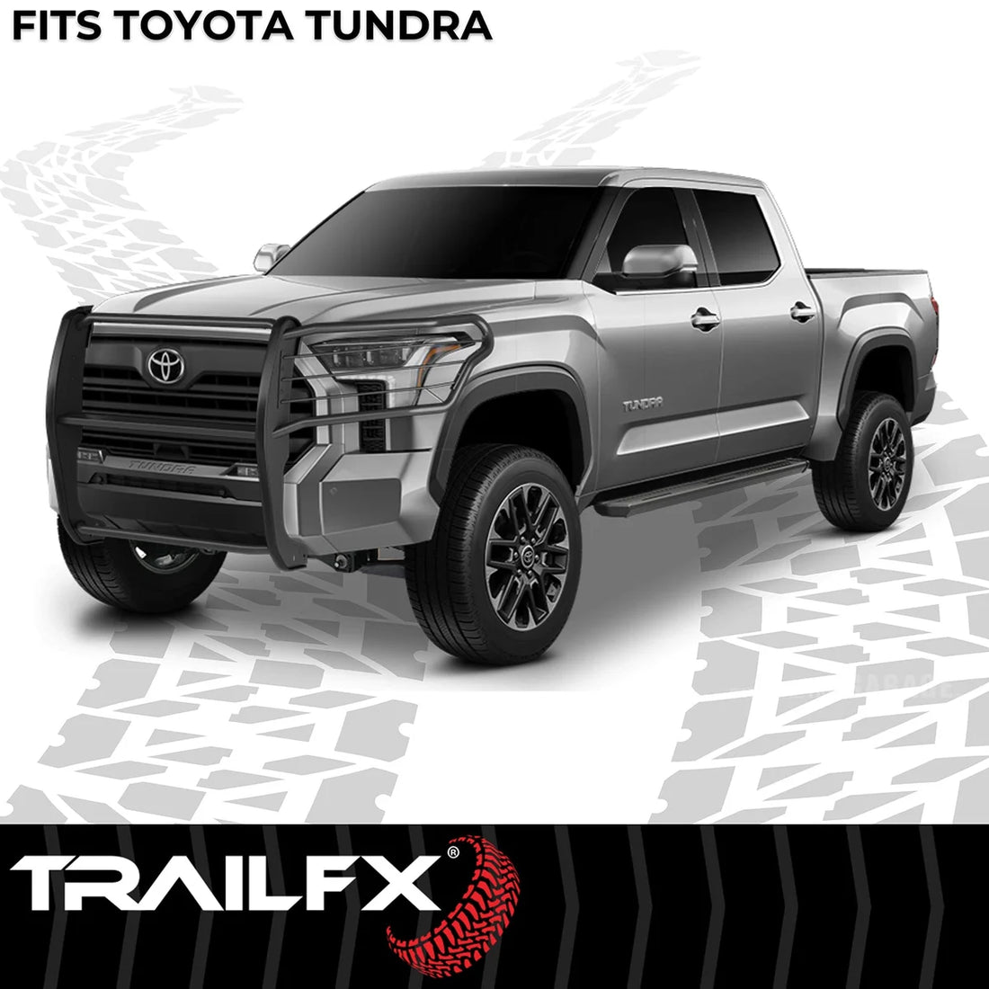 TrailFX 1-Piece, Black Textured Powder Coated, Steel E0049T - Back View