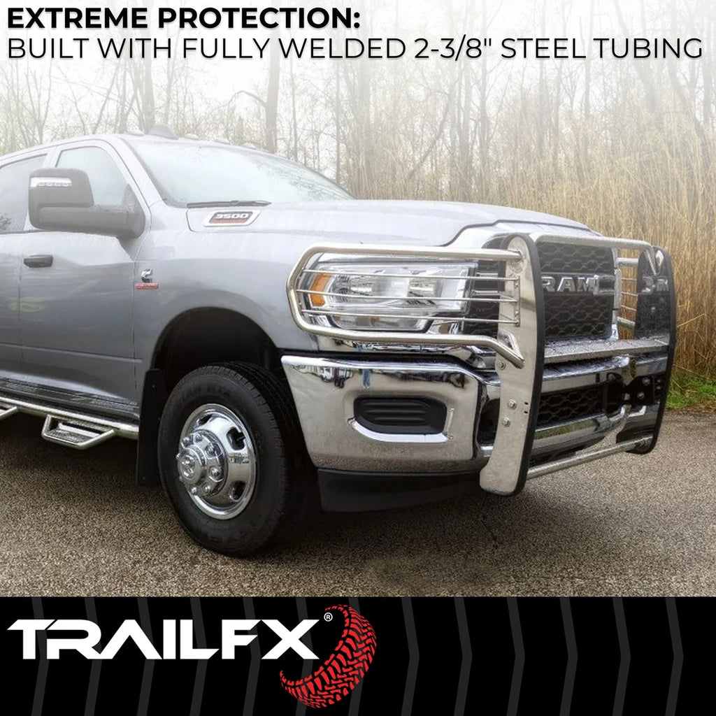 TrailFX 1-Piece, Polished, Silver, Stainless Steel E0049S - Side View