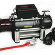 Load image into Gallery viewer, TrailFX 12V Electric 8K Lb Cap 94 Ft Wire Rope Roller Fairlead Wired Remote W08B - Main Product View