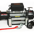 Load image into Gallery viewer, TrailFX 12V Electric 8K Lb Cap 94 Ft Wire Rope Roller Fairlead Wired Remote W08B - Side View