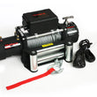Load image into Gallery viewer, TrailFX 12V Electric 8K Lb Cap 94 Ft Wire Rope Roller Fairlead Wired Remote W08B - Back View