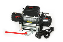 Load image into Gallery viewer, TrailFX 12V Electric 8K Lb Cap 94 Ft Wire Rope Roller Fairlead Wired Remote W08B - Installation View