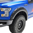 Load image into Gallery viewer, TrailFX 2 Inch Tire Coverage Textured Black ABS Plastic Set of 4 PFFF3003T - Front View