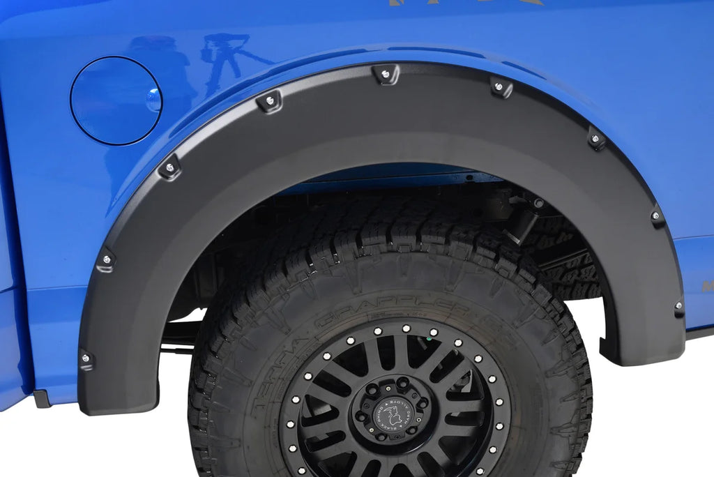TrailFX 2 Inch Tire Coverage Textured Black ABS Plastic Set of 4 PFFF3003T - Rear View