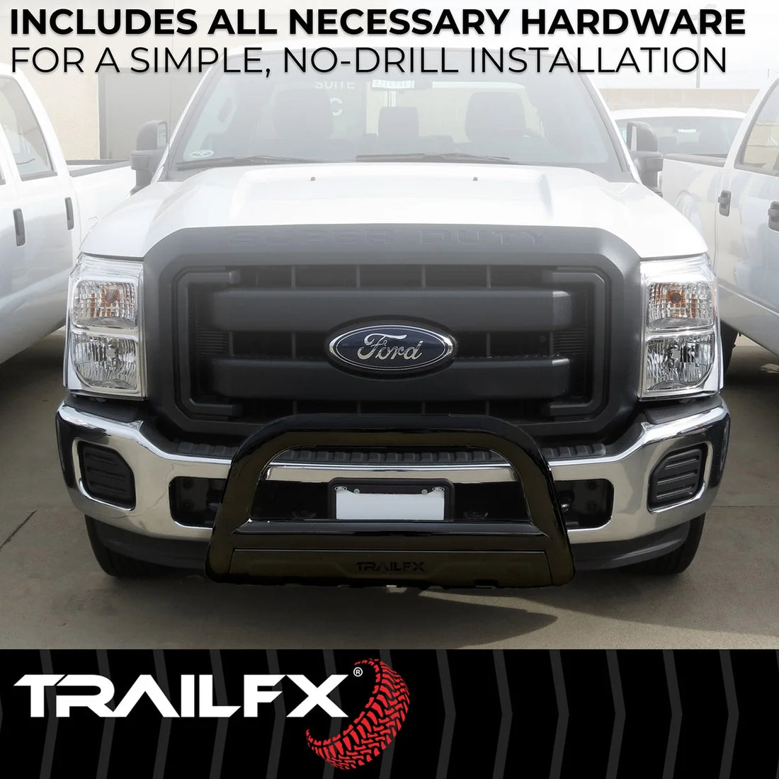 TrailFX 3 Inch Diameter, Powder Coated, Titanium Black, Steel B0046T - Installation View