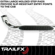 Load image into Gallery viewer, TrailFX 3 Inch Round Bent 60 Degree Pol Stainless Steel W/O End Caps Rocker Panel Mount A0046S - Additional View 5