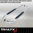Load image into Gallery viewer, TrailFX 3 Inch Round Bent 60 Degree Pol Stainless Steel W/O End Caps Rocker Panel Mount A0046S - Additional View 7