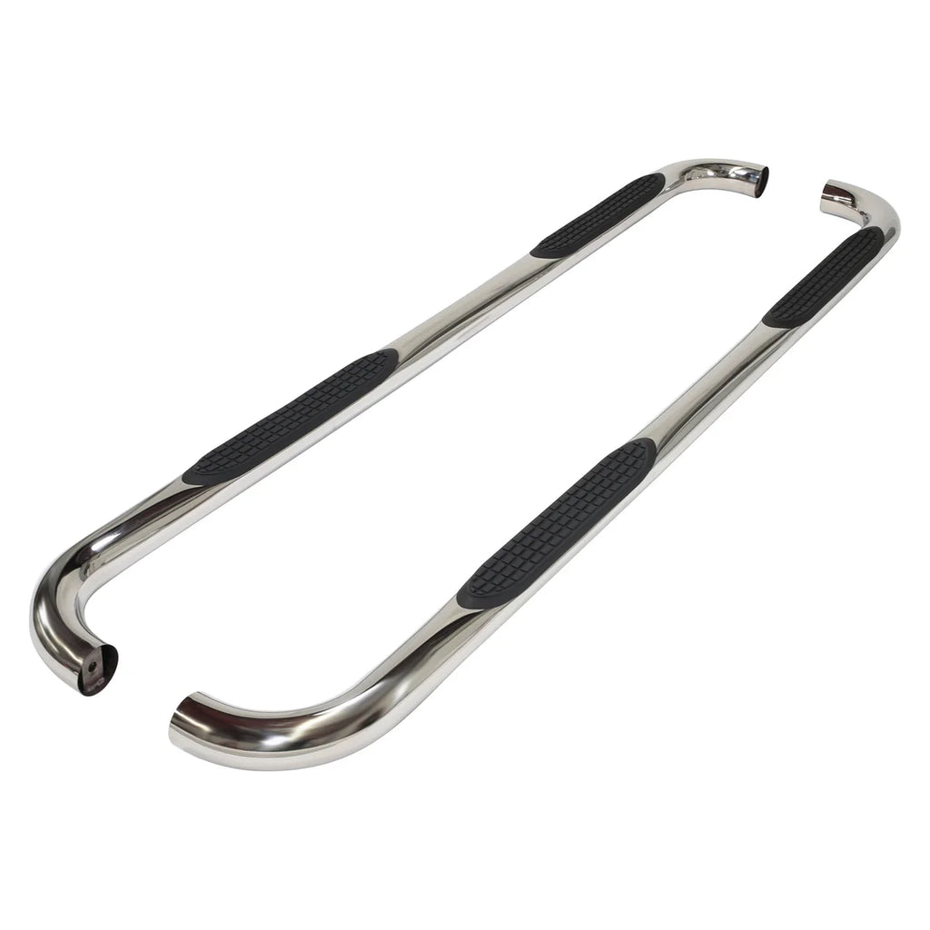TrailFX 3 Inch Round Bent 60 Degree Pol Stainless Steel W/O End Caps Rocker Panel Mount A0047S - Main Product View