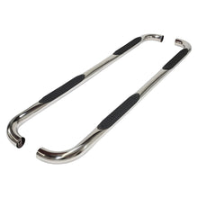Load image into Gallery viewer, TrailFX 3 Inch Round Bent 60 Degree Pol Stainless Steel W/O End Caps Rocker Panel Mount A0047S - Main Product View