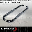 Load image into Gallery viewer, TrailFX 3 Inch Round Bent 60 Degree Pwdr Ctd Black Steel W/O End Caps Rocker Panel Mount A0046B - Additional View 7
