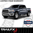 Load image into Gallery viewer, TrailFX 3 Inch Round Bent 60 Degree Pwdr Ctd Black Steel W/O End Caps Rocker Panel Mount A0049B - Installation View