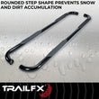 Load image into Gallery viewer, TrailFX 3 Inch Round Bent 60 Degree Pwdr Ctd Black Steel W/O End Caps Rocker Panel Mount A0049B - Additional View 7