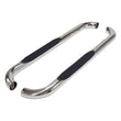 Load image into Gallery viewer, TrailFX 3 Inch Round Bent Pol Stainless Steel Without End Caps Rocker Panel Mount 1130301091 - Main Product View