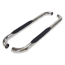 Load image into Gallery viewer, TrailFX 3 Inch Round Bent Pol Stainless Steel Without End Caps Rocker Panel Mount A0032S - Main Product View