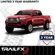 Load image into Gallery viewer, TrailFX 3 Inch Round Bent Powder Coated Black Steel Rocker Panel Mount A0009B - Side View