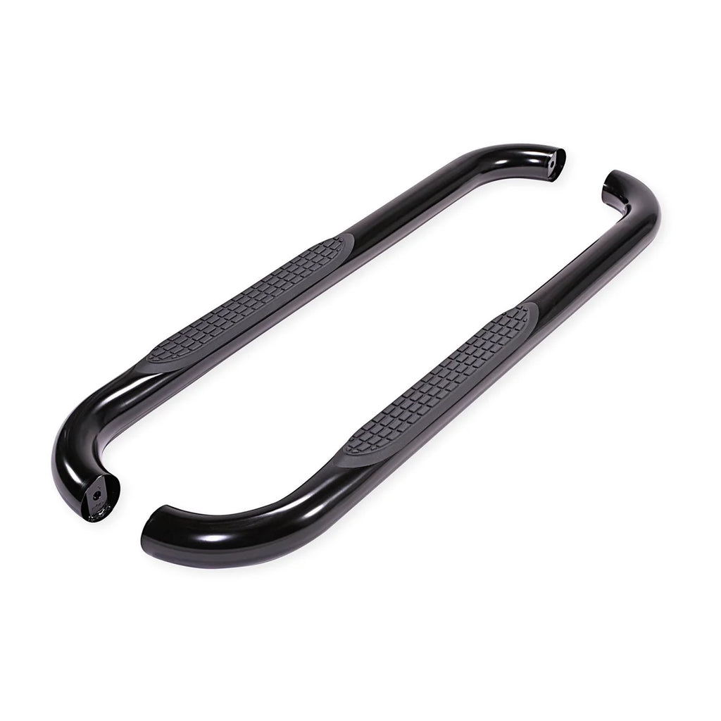 TrailFX 3 Inch Round Bent Powder Coated Black Steel Without End Caps A0029B - Main Product View