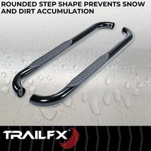 Load image into Gallery viewer, TrailFX 3 Inch Round Bent Powder Coated Black Steel Without End Caps A0029B - Additional View 7