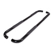 Load image into Gallery viewer, TrailFX 3 Inch Round Bent Powder Coated Black Steel Without End Caps Rocker Panel Mount 1160631073 - Main Product View