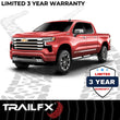 Load image into Gallery viewer, TrailFX 3 Inch Round Bent Powder Coated Black Steel Without End Caps Rocker Panel Mount A0034B - Installation View
