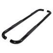 Load image into Gallery viewer, TrailFX 3 Inch Round Bent Pwdr Ctd Black Steel Plastic End Caps Rocker Panel Mount 1150522053 - Main Product View