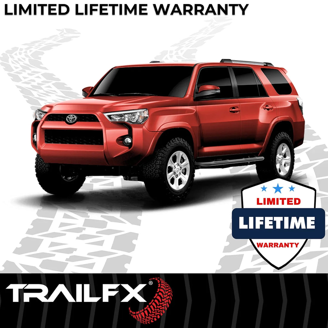TrailFX 3 Inch Round Bent, Rocker Panel Mount A0069T - Installation View