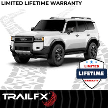 Load image into Gallery viewer, TrailFX 3 Inch Round Bent, Rocker Panel Mount A0070T - Installation View