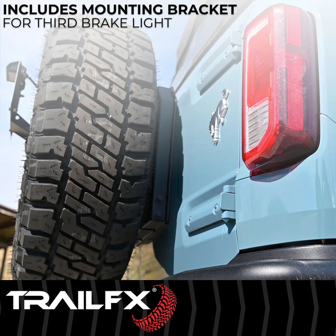 TrailFX 35 Inch Maximum Tire Size BR009T - Back View
