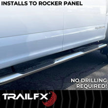 Load image into Gallery viewer, TrailFX 4 Inch Oval Bent Pol Stainless Steel Rocker Panel Mount A1004S - Additional View 5