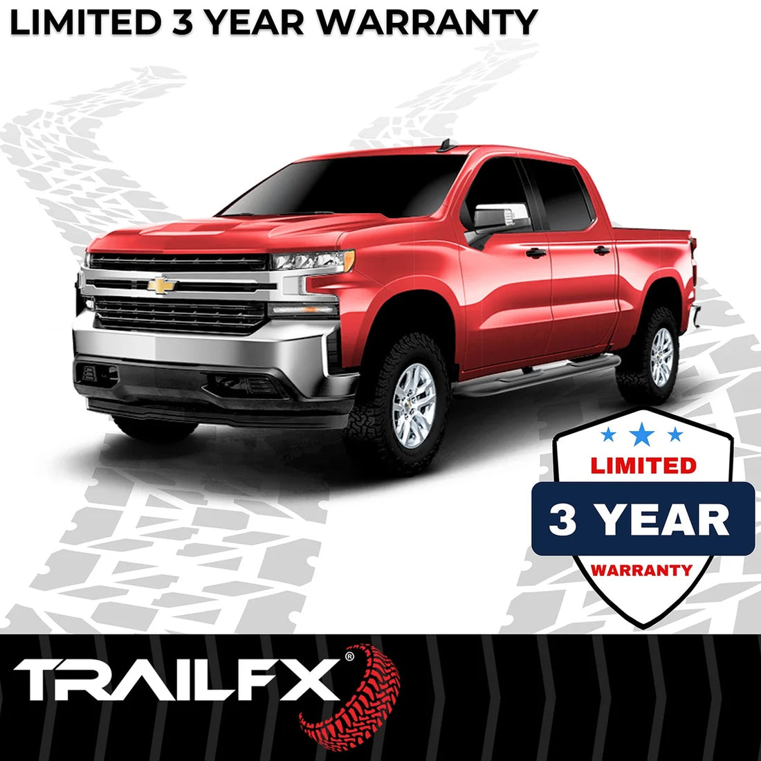 TrailFX 4 Inch Oval Bent Powder Coated Black Mild Steel Frame Body Mount Bolts A1001B - Side View