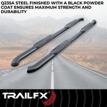 Load image into Gallery viewer, TrailFX 4 Inch Oval Bent Powder Coated Black Mild Steel Frame Body Mount Bolts A1001B - Back View