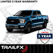 Load image into Gallery viewer, TrailFX 4 Inch Oval Bent Powder Coated Titanium Black Mild Steel Rocker Panel Mount A1005B - Side View