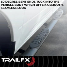 Load image into Gallery viewer, TrailFX 4 Inch Oval Bent Powder Coated Titanium Black Mild Steel Rocker Panel Mount A1006B - Additional View 7