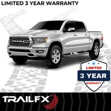 Load image into Gallery viewer, TrailFX 4 Inch Oval Bent Powder Coated Titanium Black Mild Steel Rocker Panel Mount A1007B - Side View
