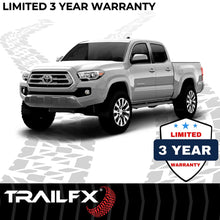 Load image into Gallery viewer, TrailFX 4 Inch Oval Bent Powder Coated Titanium Black Mild Steel Rocker Panel Mount A1008B - Side View