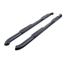 Load image into Gallery viewer, TrailFX 4 Inch Oval Bent Powder Coated Titanium Black Mild Steel Rocker Panel Mount A1003B - Main Product View