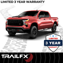 Load image into Gallery viewer, TrailFX 4 Inch Oval Bent Powder Coated Titanium Black Mild Steel Rocker Panel Mount A1003B - Side View