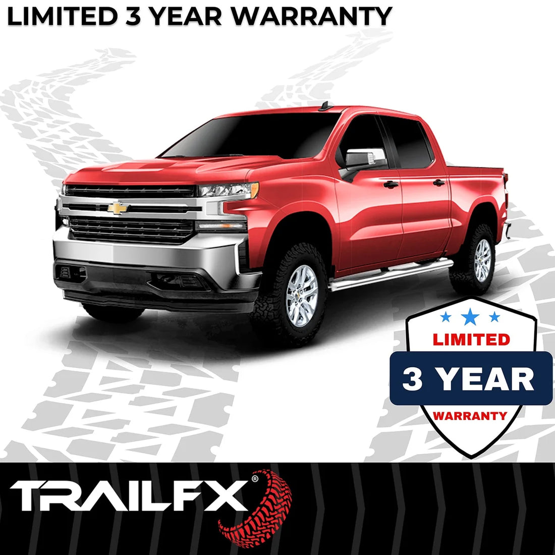 TrailFX 4 Inch Oval Straight Pol Stainless Steel Rocker Panel Mount A1516S - Side View
