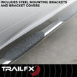 Load image into Gallery viewer, TrailFX 4 Inch Oval Straight Pol Stainless Steel Rocker Panel Mount A1516S - Installation View