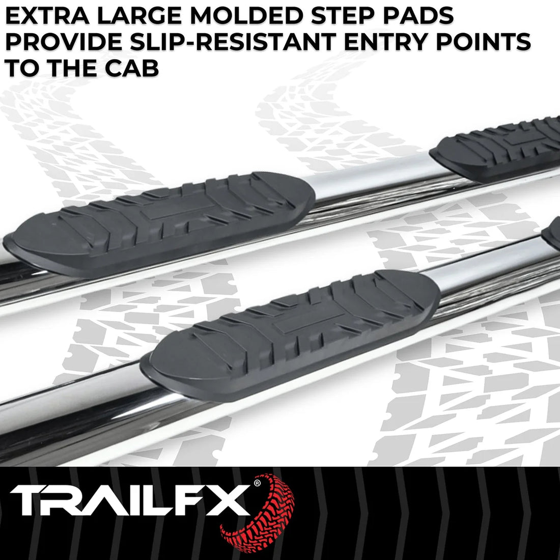 TrailFX 4 Inch Oval Straight Pol Stainless Steel Rocker Panel Mount A1516S - Additional View 6