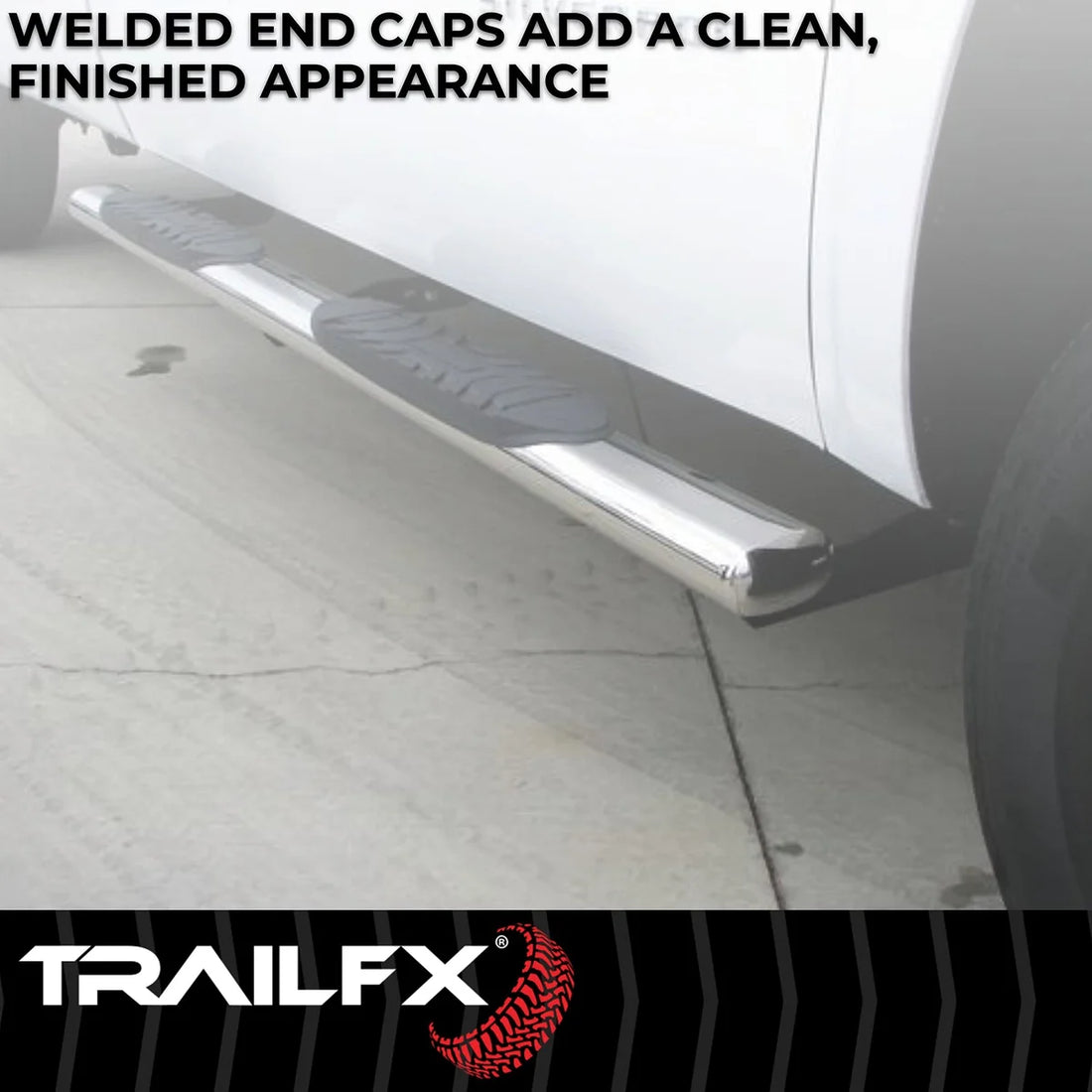TrailFX 4 Inch Oval Straight Pol Stainless Steel Rocker Panel Mount A1516S - Additional View 7