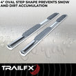 Load image into Gallery viewer, TrailFX 4 Inch Oval Straight Pol Stainless Steel Rocker Panel Mount A1516S - Additional View 8