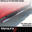 Load image into Gallery viewer, TrailFX 4 Inch Oval Straight Pol Stainless Steel Rocker Panel Mount A1516S - Additional View 5