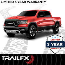 Load image into Gallery viewer, TrailFX 4 Inch Oval Straight Powder Coated Black Mild Steel Rocker Panel Mount 2940413053 - Side View