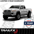 Load image into Gallery viewer, TrailFX 4 Inch Oval Straight Powder Coated Black Mild Steel Rocker Panel Mount A1512B - Side View