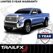 Load image into Gallery viewer, TrailFX 4 Inch Oval Straight Powder Coated Black Mild Steel Rocker Panel Mount A1516B - Side View