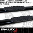 Load image into Gallery viewer, TrailFX 4 Inch Oval Straight Powder Coated Black Mild Steel Rocker Panel Mount A1525B - Additional View 6